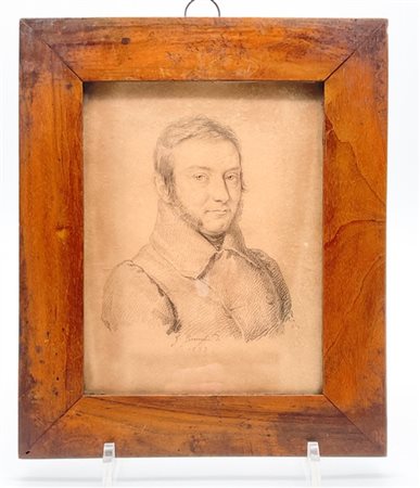 Giovita Giovita Garavaglia "Ritratto maschile" 1833
carboncino su carta (cm 16,5