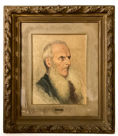 Nazzareno Sidoli "Ritratto di uomo barbuto" 
acquerello su carta (36)
in cornice