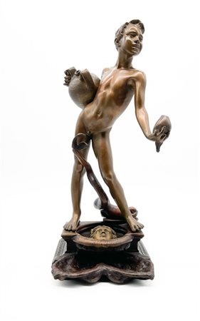 Da Vincenzo Gemito

"L'acquaiolo" 
scultura in bronzo (h cm 46) (difetti)
