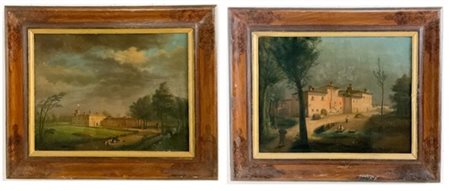 F. Bombardieri

"Coppia di vedute lombarde" 1859
oli su tela (cm 58x74)
di cui