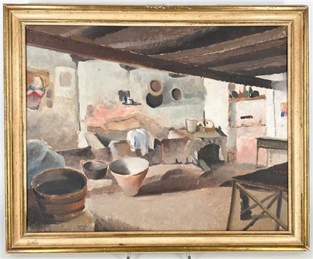 Dino Martens "Interno" 1929
olio su compensato (cm 38x48)
firmato e datato in ba