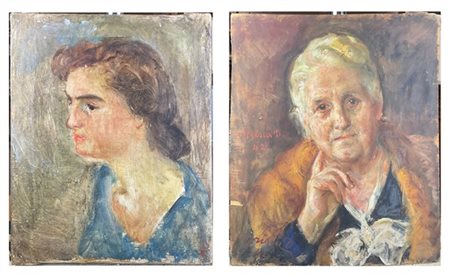 Donato Frisia Lotto composto da due "Ritratti femminili"
olio su diversi support