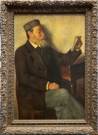 Ignoto di inizio secolo XX

"Gentiluomo in lettura" 
olio su tavola (cm 68x46)