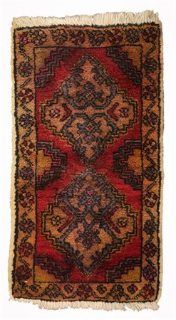 Tappeto Hamadan, Persia, secolo XX (cm 80x41) (difetti)