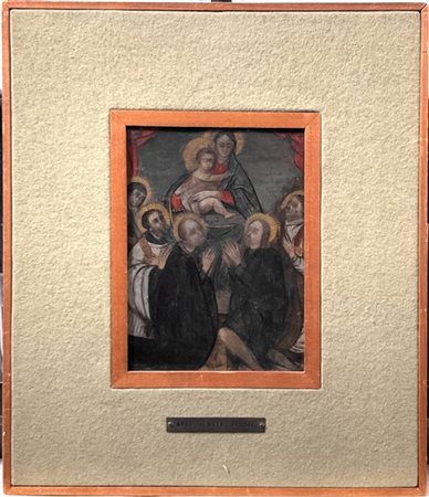 Ignoto

"Madonna con Bambino e santi in preghiera"
olio su rame (cm 18x13,5)
in