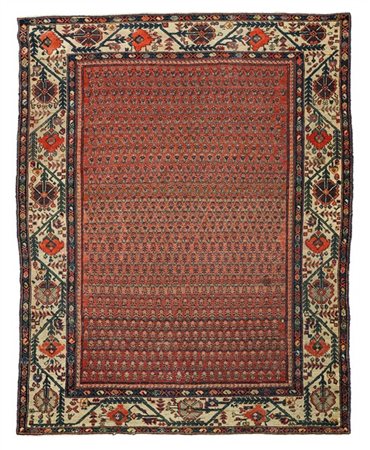 Tappeto Serabend, Persia, inizio secolo XX. Decoro Mir con file di Boteh su fon