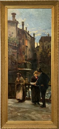 M. Falangola Caputi da Angelo dall’Oca Bianca

"Sul ponte" 
olio su tela (cm 13