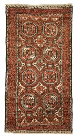 Tappeto Beluchistan, Persia, fine secolo XIX. Decoro con due grandi file di Gul