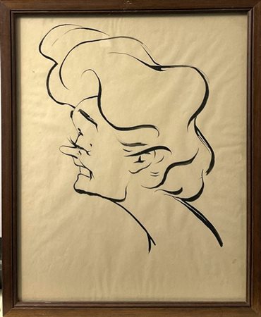 Antonio Negri "Giulia Iris" 
china su carta (cm 29x23)
in cornice (difetti)

Pro