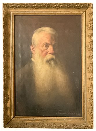Nazzareno Sidoli "Ritratto di uomo barbuto" 1910
olio su tela (cm 70x48)
firmato