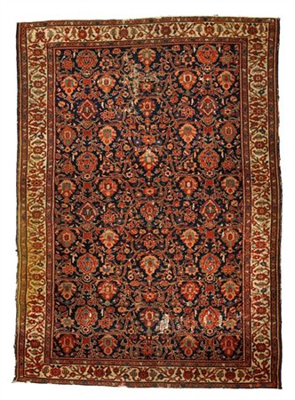 Tappeto Malayer, Persia, fine secolo XIX. Decoro a griglia sviluppata da un ram