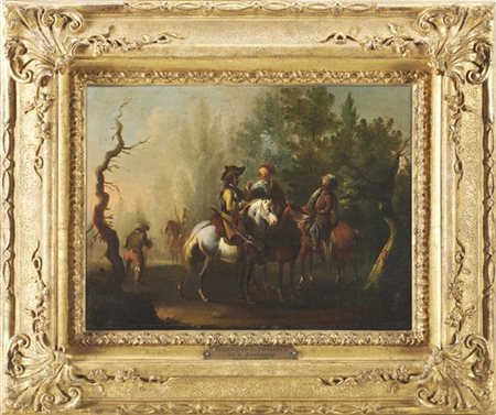 Ignoto

"Conversazione tra cavalieri"
olio su tavola (cm 27x36)
in cornice dora