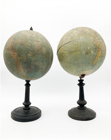 Editori Gussoni e Dotti, Milano 1889 e 1892. Globo terracqueo e globo celeste i