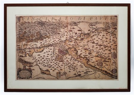 Riproduzione moderna della mappa: BALLADA, Octavio. Mappa del principato di Pav