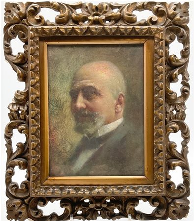 ANTONIO PAGNOTTA "Ritratto virile" 
olio su tela (cm 25x18)
firmato in basso a d