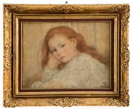 Lionel Baes (Attribuito)

"Fanciulla dai capelli rossi" 
olio su tela (cm 33x42)