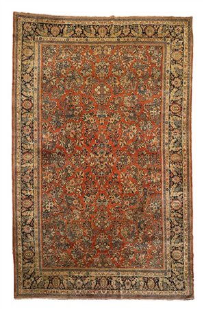 Tappeto Sarouk, Persia, secolo XX. Decoro all over con mazzi di fiori su fondo