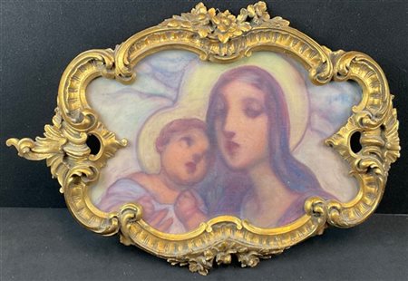 Federico Sartori "Madonna con Bambino" 1938
olio su tela applicata a cartone (cm