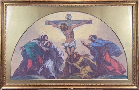 Federico Sartori "Crocefissione" 1927
olio su cartone telato (cm 60x102)
in corn