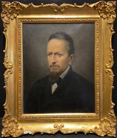 Gaetano Signorini "Ritratto virile con orecchino" 1868
olio su tela (cm 55x45)
f