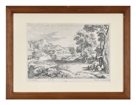 Rousseau e M. Corneille

Gruppo di tre acqueforti del secolo XVIII da dipinti d