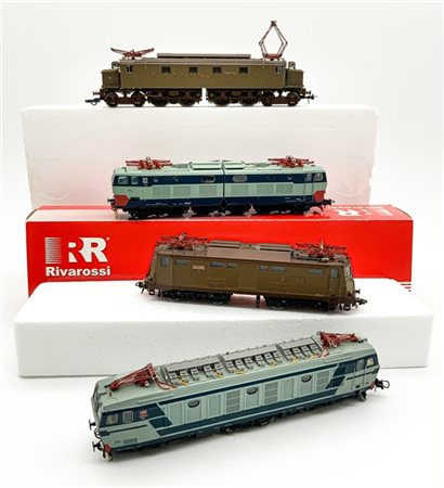 Rivarossi Lotto di quattro locomotive elettriche FS. Modelli: E 656..586 livrea