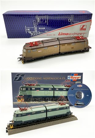 Lotto composto da una locomotiva elettrica Lima Expert FS E 645.105 livrea cast