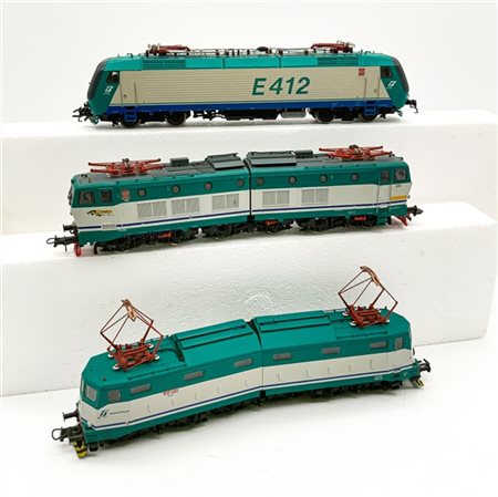 Roco Tre diverse locomotive elettriche FS: 655.081, 412.010 e 636.264 (difetti e