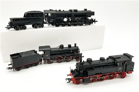 Lotto di tre diverse locomotive a vapore: Os.Kar. FS 640.019, Liliput Deutsche