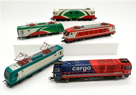 Lotto di cinque diverse locomotive: ViTrains elettrico FS 464.177, A.C.M.E. ele
