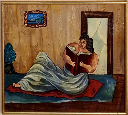 Pippo Oriani “Lettrice in interno” 1935