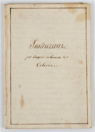 [Manoscritto] Istruzioni per tingere in diversi colori.