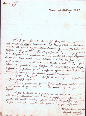 [Manoscritto Numismatica] Angelo Cinagli, 1848