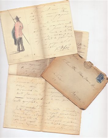 FILIPPO DE PISIS Lettera del pittore Filippo de Pisis, datata 6 III 1922