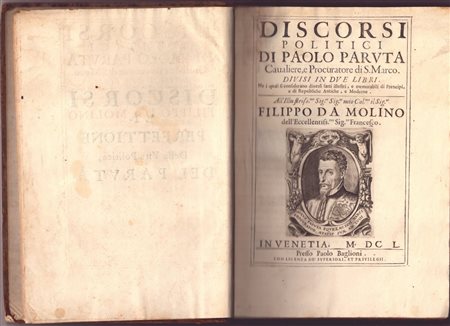 Discorsi politici di Paolo Paruta  Cavaliere e Procuratore di S. Marco..., Venetia: Presso Paolo Baglioni 1650