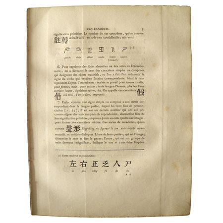 Jean-Pierre ABEL-RÉMUSAT. Élémens de la Grammaire Chinoise, ou principes généraux du Kou-Wen ou style antique, et du Kouan-Hoa..., Paris, Imprimerie Royale, 1822