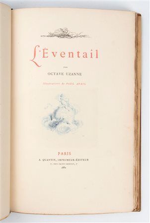 UZANNE Octave. Eventail. Dessins de Paul Avril, Paris, Quantin, 1882