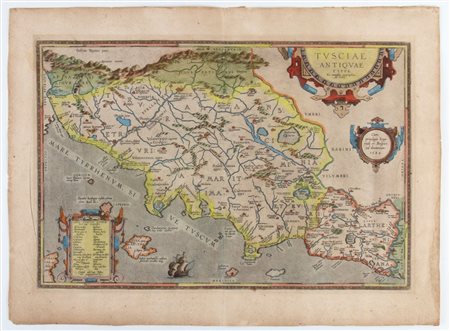Abraham Ortelius [italia - Tuscia] TUSCIAE ANTIQUAE TYPUS