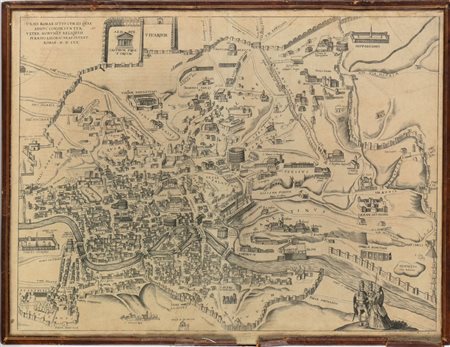 Urbis Romae Situs Cum IIS Quae Adhuc Conspiciuntur Veter Monumet Relquiis Pyrrho Ligiorio Neap Invent., 1570 ca.