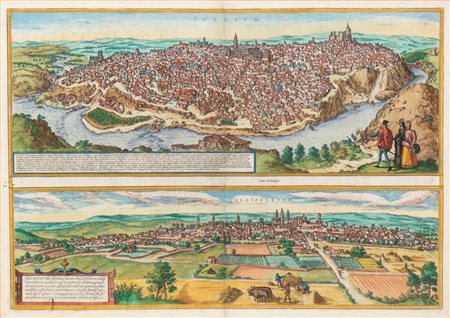 Georg Braun - Frans Hogenberg [Spagna] Toletum, Vallisoletum (Toledo e Valladoli)