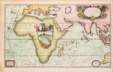 Vincenzo Maria Coronelli [Africa - Europa - Asia] Route maritime de Brest à Siam; et de Siam à Brest.