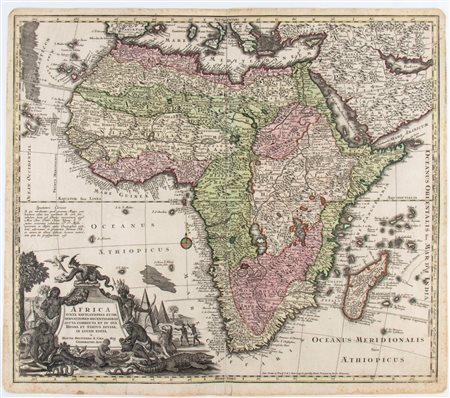 Matthaus Seutter [Africa] Africa Iuxta Navigationes et Observationes Recentissimas Aucta, Correcta et in Sua Regna et Status Divisa...