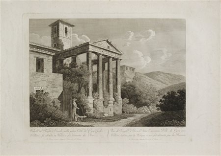 Veduta del Tempio d’Ercole nella antica città di Cora presso Velletri, 1798