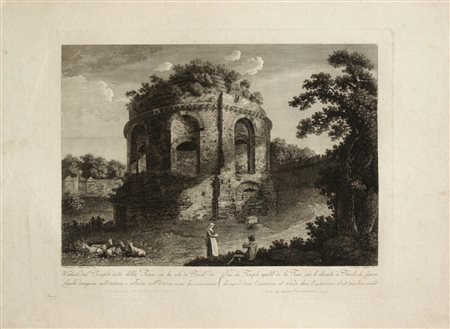 Francesco Morelli Veduta del Tempio detto della Tosse su la via di Tivoli