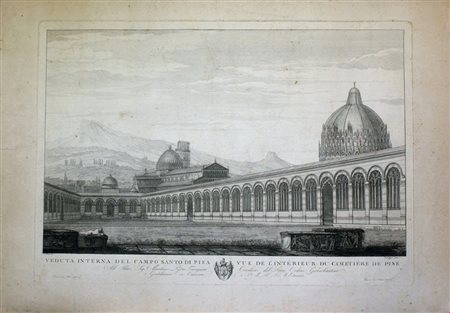 Carlo Lasinio Veduta interna del Campo Santo di Pisa