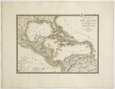 [Mondo - America - Florida - Antille] Carte Generale des Iles Antilles, d'une Partie Du Mexique des Etats-Unis en de L'Amerique Meridionale, 1821