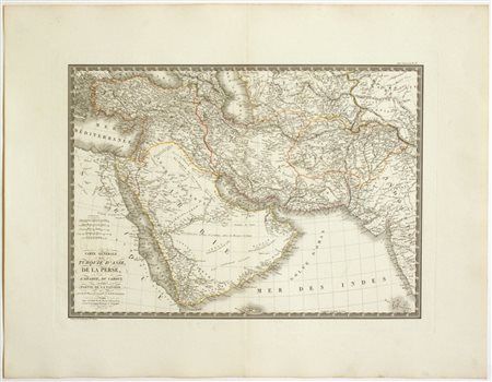 [Mondo - Asia - Persia] Carte generale de la Turquie d'Asie, de la Perse, de l'Arabie, du Caboul et d'une partie de la Tartarie, 1822