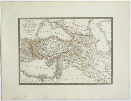[Mondo - Asia Minore] Carte generale de l'Asie-Mineure, de l'Armenie, de la Syrie, de la Mesopotamie, du Caucase, 1822