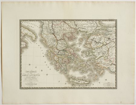 [Europa - Grecia] Carte Generale de la Grece Ancienne Et D'Une Partie De Ses Colonies, 1822