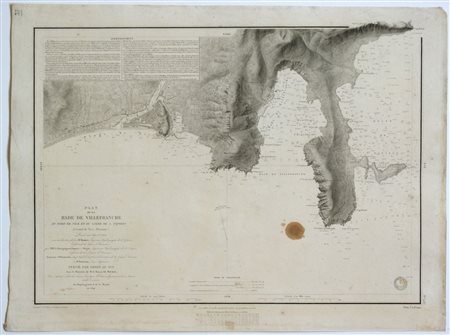[Carte nautiche - Europa - Francia] Plan de la rade de Villefranche : du port de Nice et du golfe de S. Ospizio, 1847